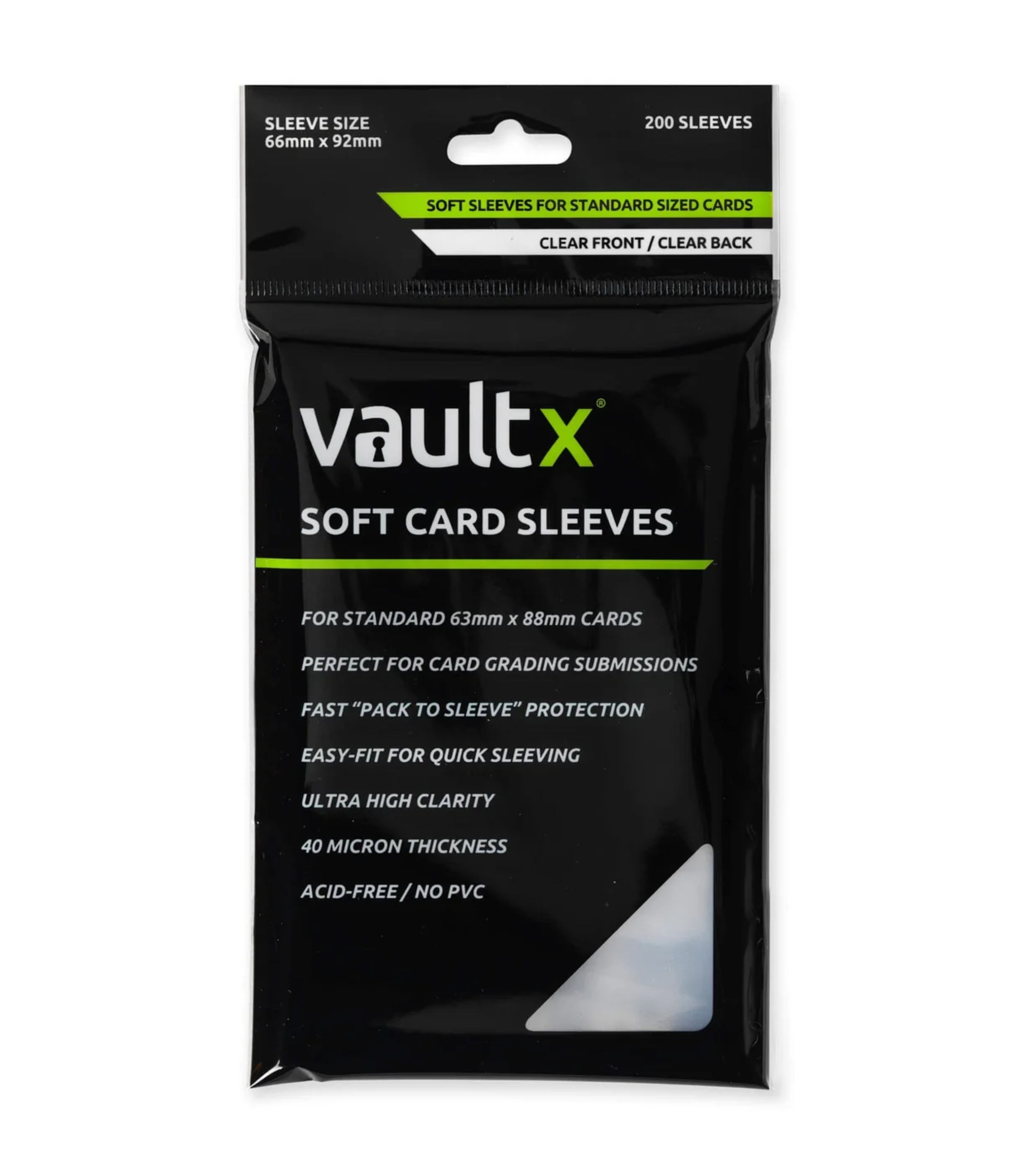 VaultX Soft Card Sleeves - 200Ud