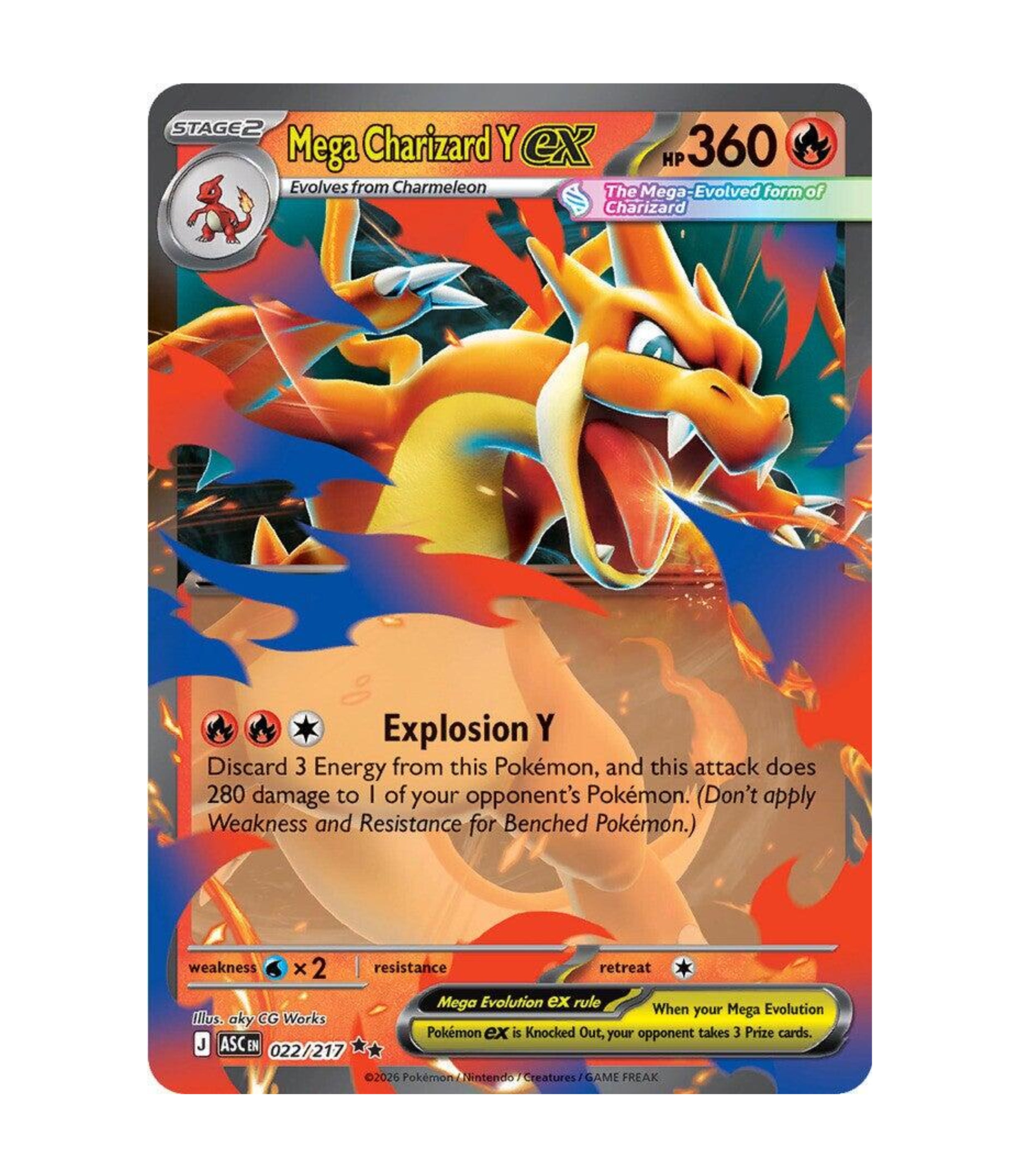 Mega Charizard Y ex (ASC 022) C-ENG-1