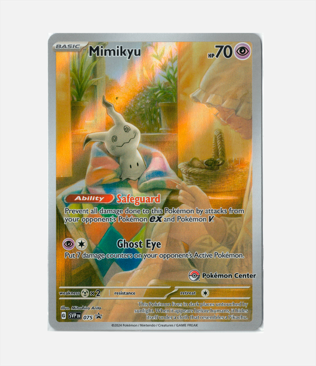 Mimikyu (SVP 075) Pokemon Center SEALED C-ENG-3