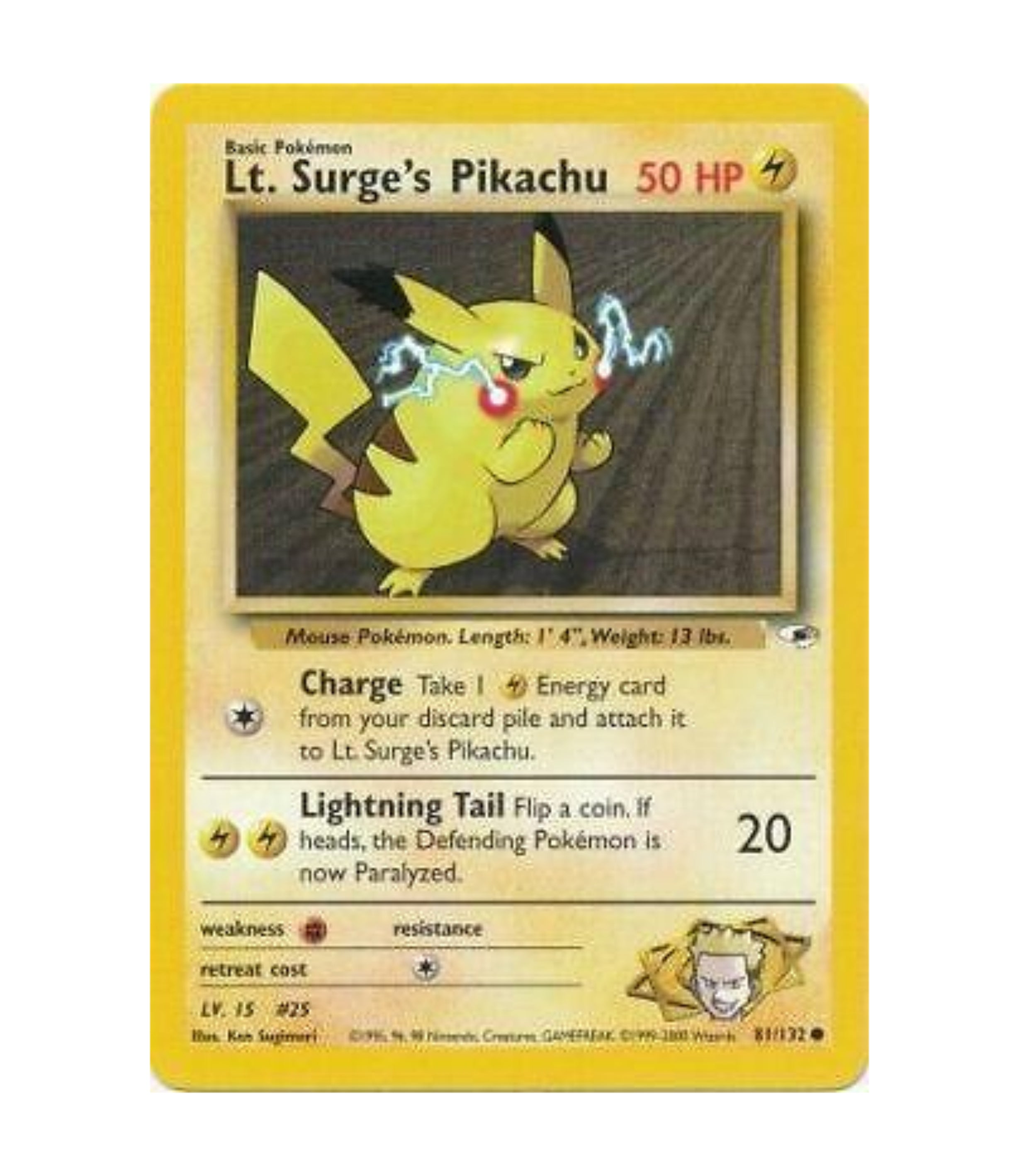 Lt. Surge's Pikachu (GH 81) C-ENG-1