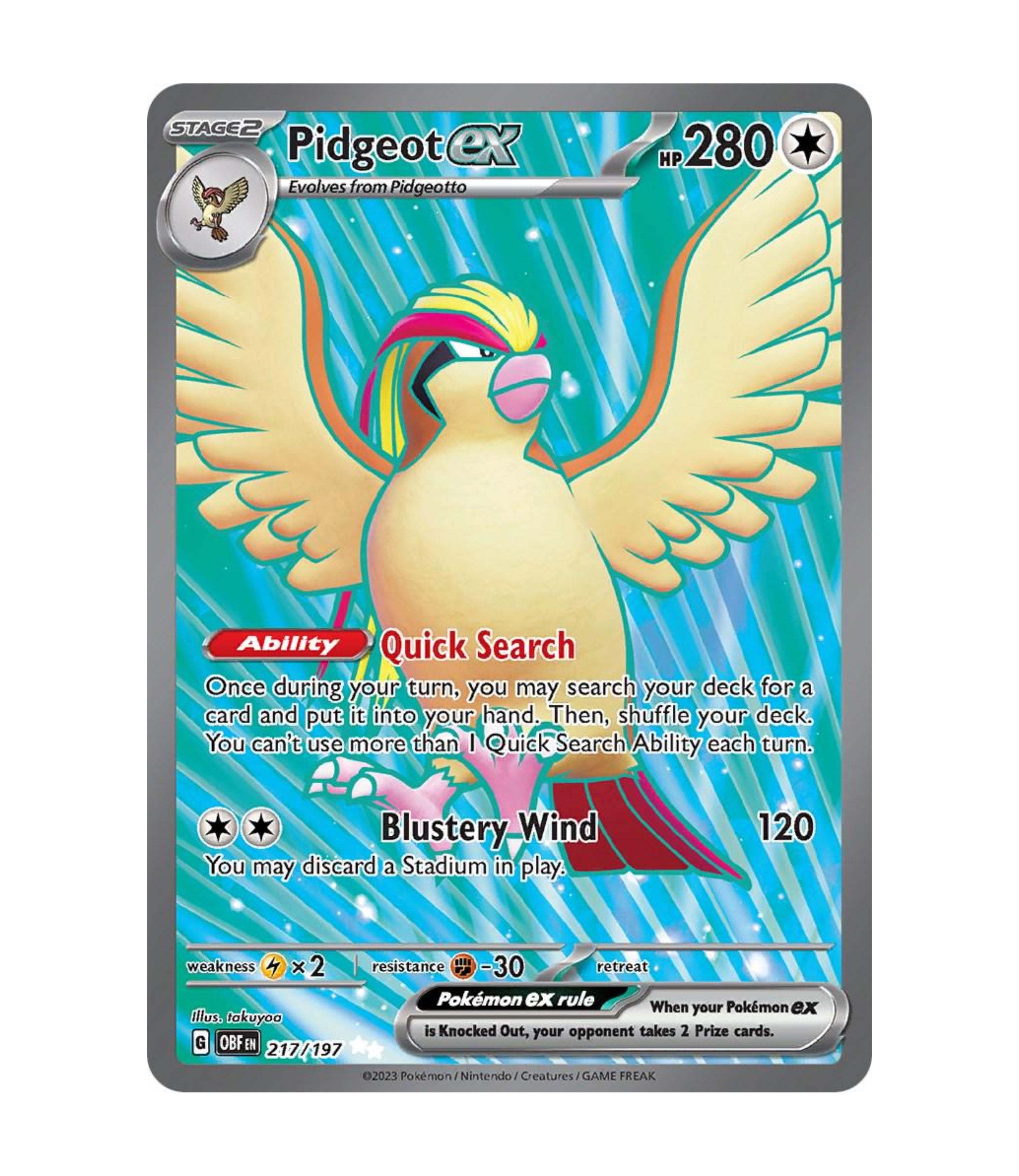 Pidgeot ex (OBF 217) C-ENG-1
