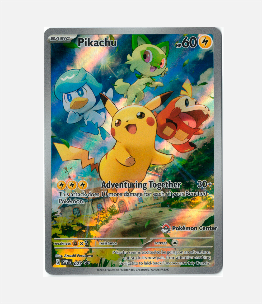 Pikachu Pokemon Center (SVP 027) C-ENG-4