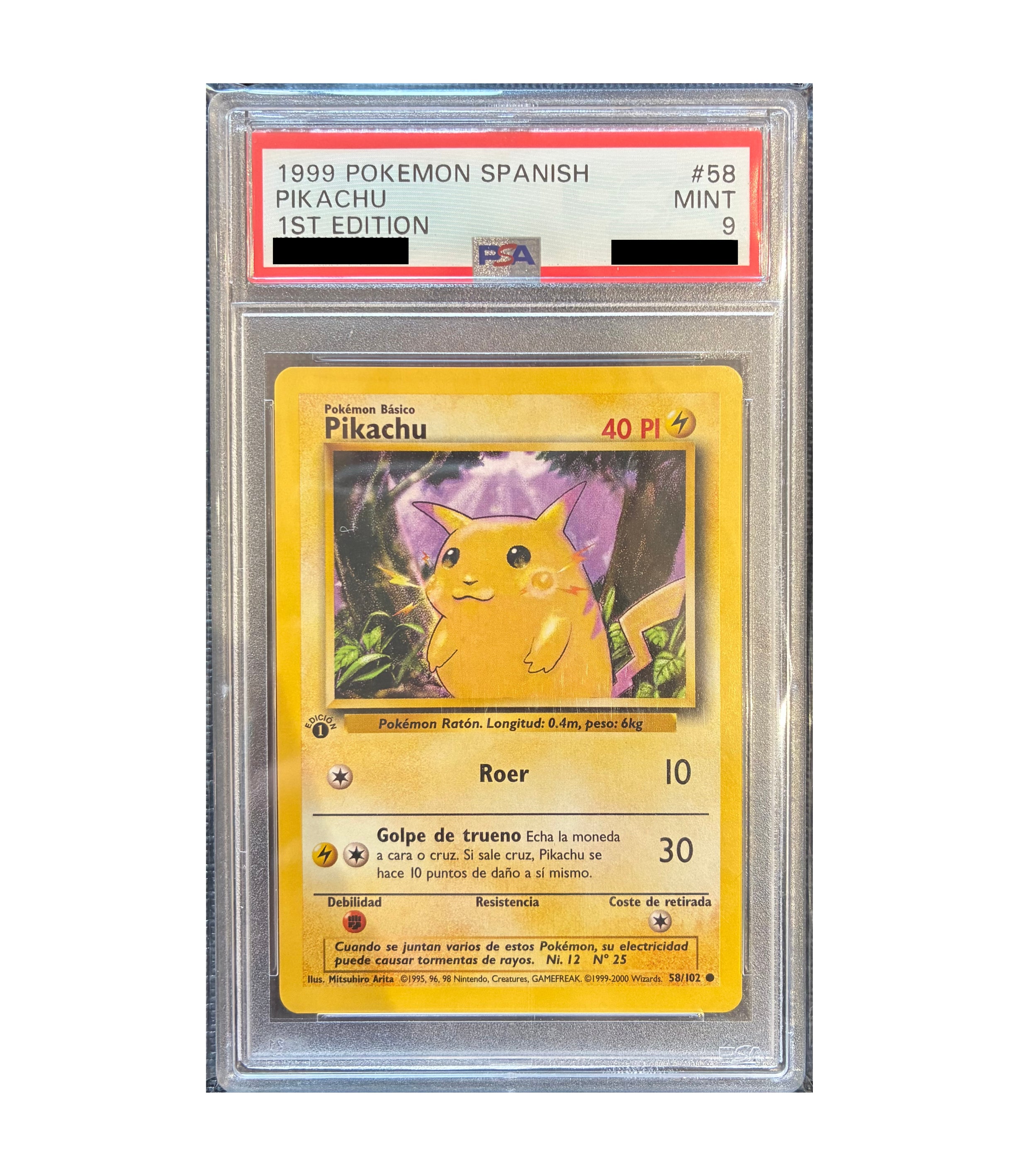 Pikachu (BS 58 ESP) PSA