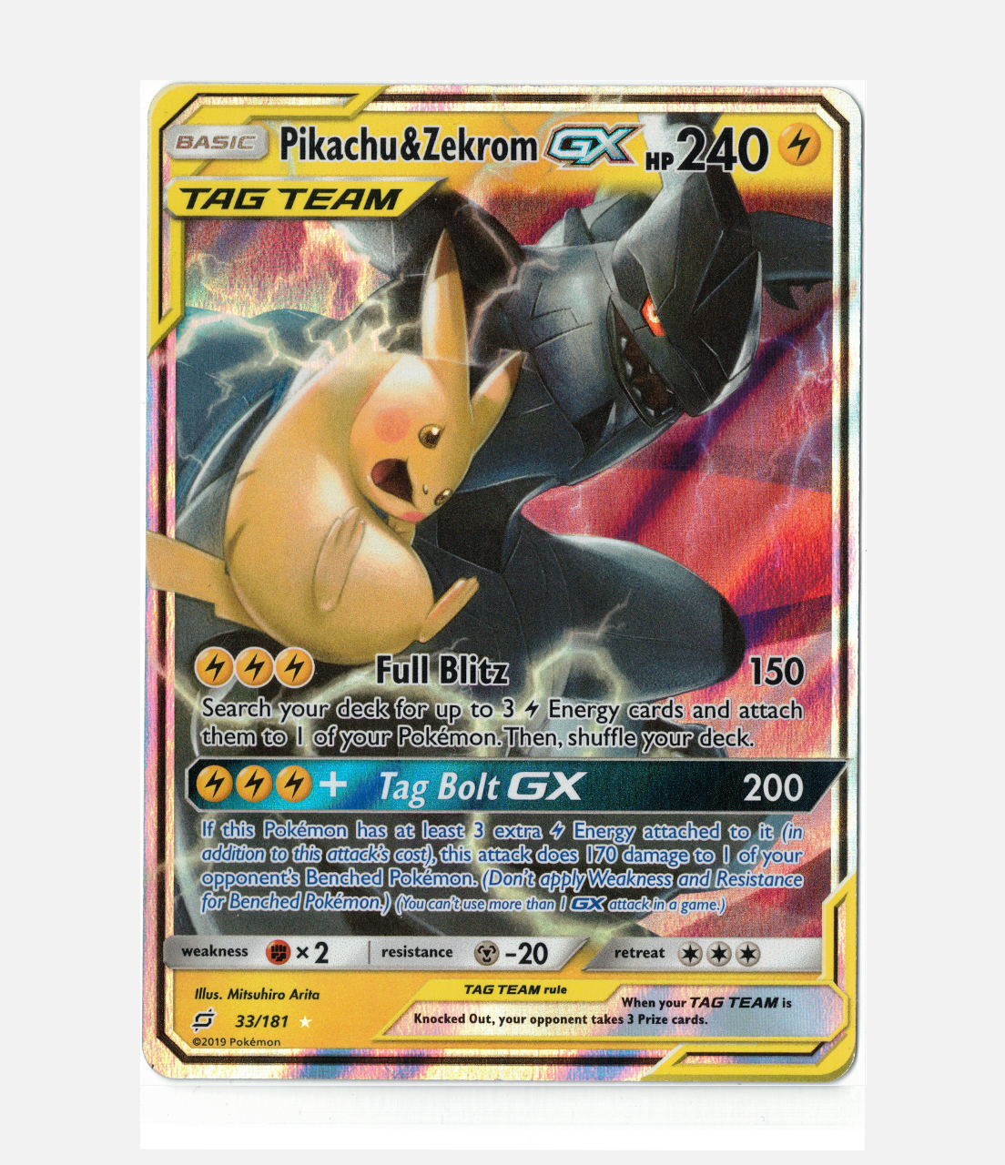 Pikachu & Zekrom GX (TEU 033) C-ENG-2