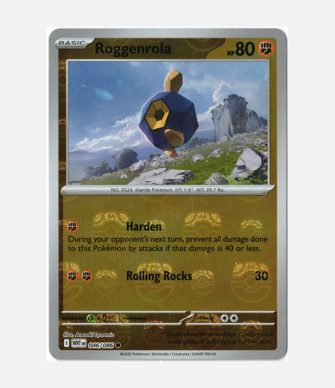 Roggenrola Masterball (xWHT  046) C-ENG-1
