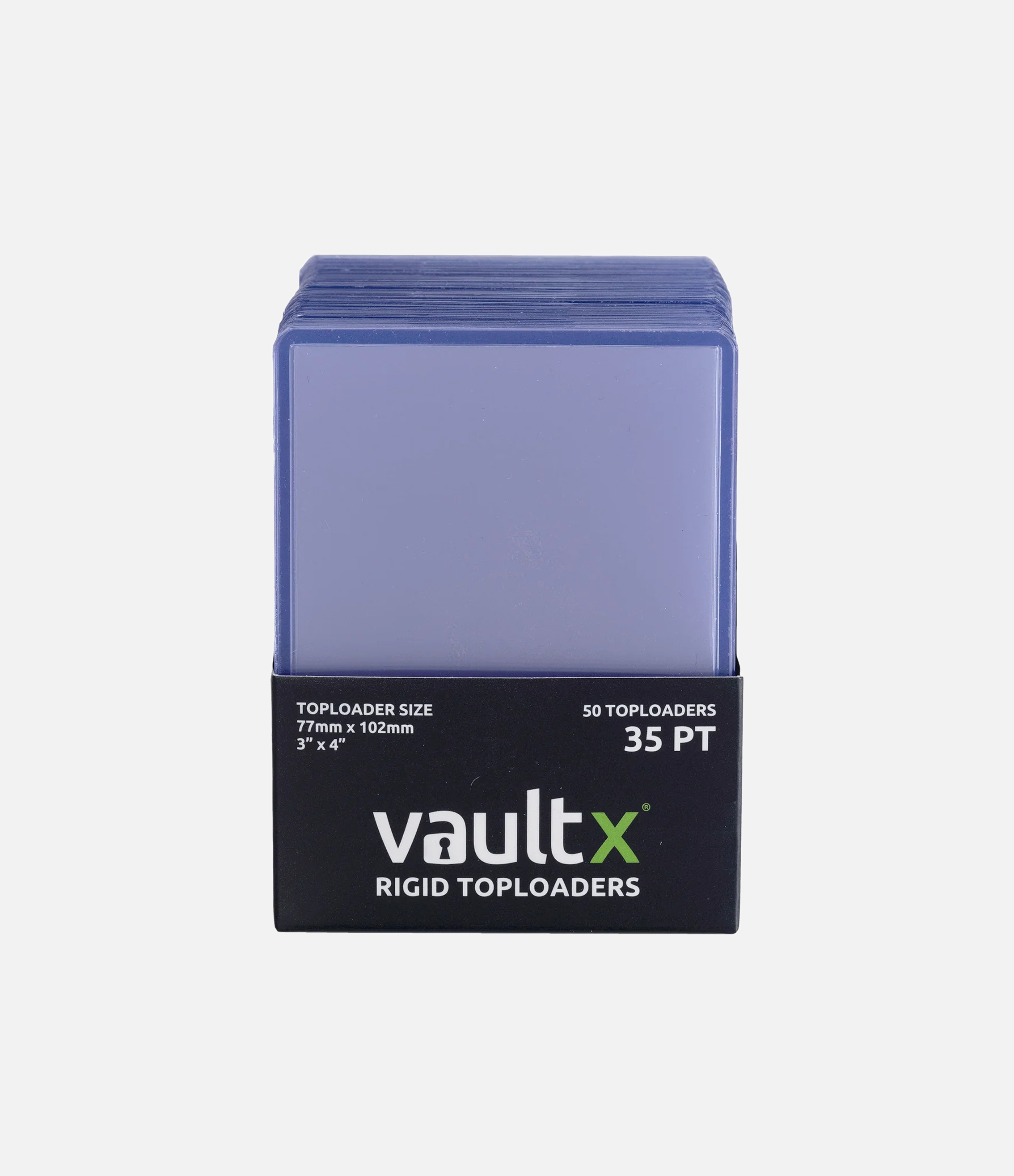 VaultX Seamless Rigid Toploaders 35pt 50 Unidades